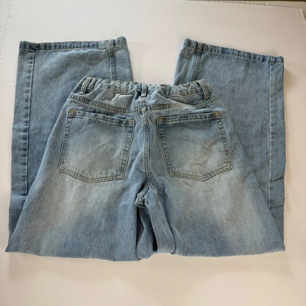 J. Galt Shanghai Light Wash Wide Leg Baggy‎ Jeans High Rise Size Small